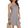 image:imageLYANER Womens Halter Neck Casual Mini DressLight Gray