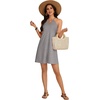 image:imageLYANER Womens Halter Neck Casual Mini DressLight Gray