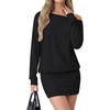 image:imageLYANER Womens One Shoulder Elegant Mini DressBlack