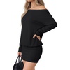 image:imageLYANER Womens One Shoulder Elegant Mini DressBlack