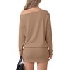 image:imageLYANER Womens One Shoulder Elegant Mini DressKhaki