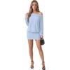 image:imageLYANER Womens One Shoulder Elegant Mini DressLight Blue