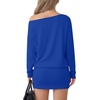 image:imageLYANER Womens One Shoulder Elegant Mini DressRoyal Blue