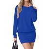 image:imageLYANER Womens One Shoulder Elegant Mini DressRoyal Blue