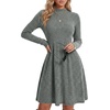 image:imageLYANER Womens Ribbed Knit Casual Mini DressArmy Green