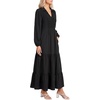 image:imageLYANER Womens Smocked Casual Long Dress with PocketsBlack