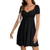 image:imageLYANER Womens Sweetheart Neck Elegant Mini DressBlack