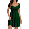 image:imageLYANER Womens Sweetheart Neck Elegant Mini DressDark Green