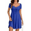 image:imageLYANER Womens Sweetheart Neck Elegant Mini DressLight Royal Blue