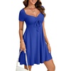 image:imageLYANER Womens Sweetheart Neck Elegant Mini DressLight Royal Blue