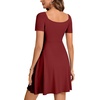 image:imageLYANER Womens Sweetheart Neck Elegant Mini DressLight Wine Red