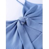 image:imageLYANER Womens Tie Knot Cut Out Sexy Maxi DressBlue