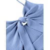 image:imageLYANER Womens Tie Knot Cut Out Sexy Maxi DressBlue01