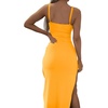image:imageLYANER Womens Tie Knot Cut Out Sexy Maxi DressBright Yellow