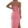 image:imageLYANER Womens Tie Knot Cut Out Sexy Maxi DressDusty Rose
