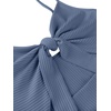 image:imageLYANER Womens Tie Knot Cut Out Sexy Maxi DressGrayish Blue