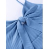image:imageLYANER Womens Tie Knot Cut Out Sexy Maxi DressGrey Blue