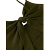 image:imageLYANER Womens Tie Knot Cut Out Sexy Maxi DressLight Green