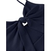 image:imageLYANER Womens Tie Knot Cut Out Sexy Maxi DressNavy Blue