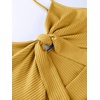 image:imageLYANER Womens Tie Knot Cut Out Sexy Maxi DressYellow