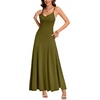 image:imageLYANER Womens V Neck Casual Maxi DressArmy Green