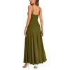 image:imageLYANER Womens V Neck Casual Maxi DressArmy Green
