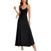 image:imageLYANER Womens V Neck Casual Maxi DressBlack
