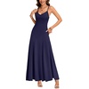 image:imageLYANER Womens V Neck Casual Maxi DressDark Blue