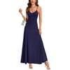 image:imageLYANER Womens V Neck Casual Maxi DressDark Blue