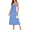 image:imageLYANER Womens V Neck Casual Maxi DressSky Blue