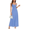 image:imageLYANER Womens V Neck Casual Maxi DressSky Blue