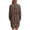 image:imageLYANER Womens V Neck Dressy Shirt DressBlack Leopard