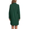 image:imageLYANER Womens V Neck Dressy Shirt DressDark Green