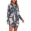 image:imageLYANER Womens V Neck Dressy Shirt DressGeometric Polka Dots