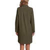 image:imageLYANER Womens V Neck Dressy Shirt DressPure Army Green