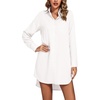 image:imageLYANER Womens V Neck Dressy Shirt DressPure White