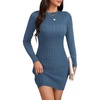image:imageLYANER Womens Cable Knit Bodycon DressDark Blue