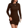 image:imageLYANER Womens Cable Knit Bodycon DressDark Brown
