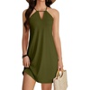 image:imageLYANER Womens Halter Neck Casual Mini DressLight Army Green