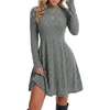 image:imageLYANER Womens Ribbed Knit Casual Mini DressArmy Green