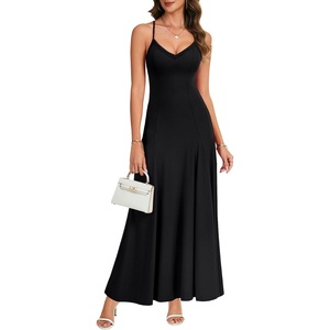 image:imageLYANER Womens V Neck Casual Maxi DressBlack