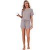 image:imageLYANER Womens 2 Piece Cute Lounge SetGray