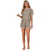 image:imageLYANER Womens 2 Piece Cute Lounge SetKhaki