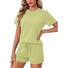 image:imageLYANER Womens 2 Piece Cute Lounge SetLight Green