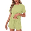 image:imageLYANER Womens 2 Piece Cute Lounge SetLight Green