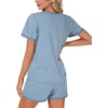 image:imageLYANER Womens 2 Piece Cute Lounge SetSky Blue
