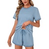 image:imageLYANER Womens 2 Piece Cute Lounge SetSky Blue