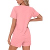 image:imageLYANER Womens 2 Piece Cute Lounge SetSolid Pink