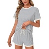 image:imageLYANER Womens 2 Piece Cute Lounge SetWhite