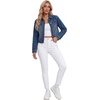 image:imageLYANER Womens Button Down Cardigan Denim JacketBlue